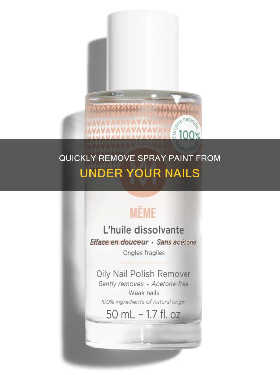 how to remove spray paint from under nails