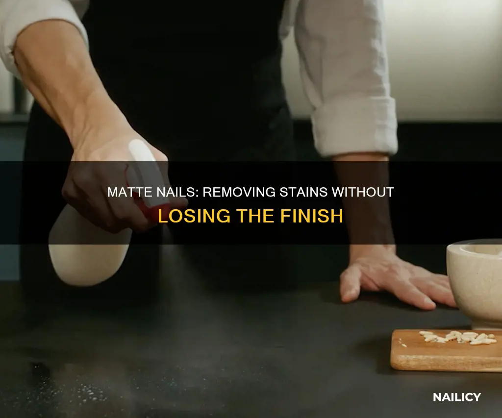 how to remove stain from matte nails