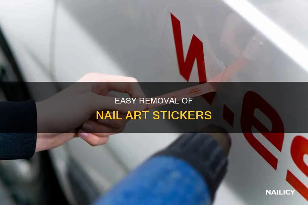 how to remove stick on nail art stickers