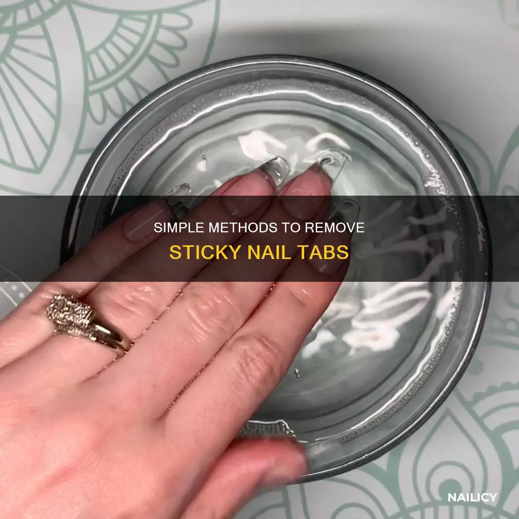 how to remove sticky nail tabs