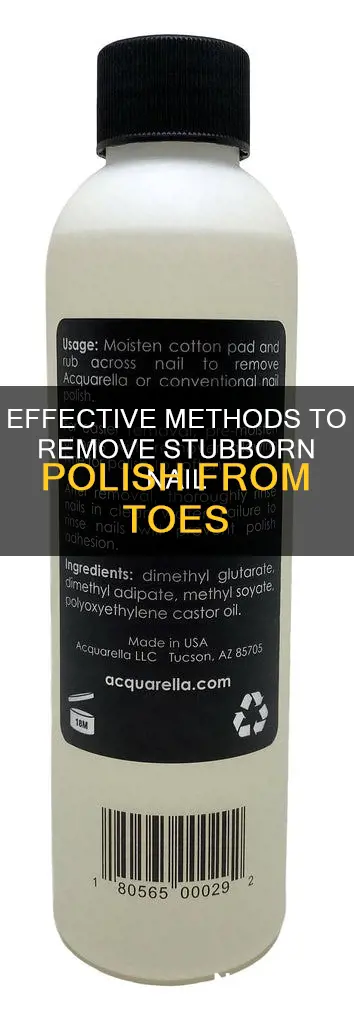 how to remove stubborn nail polish from toes