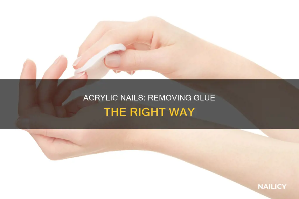 how to remove the glue from acrylic nails
