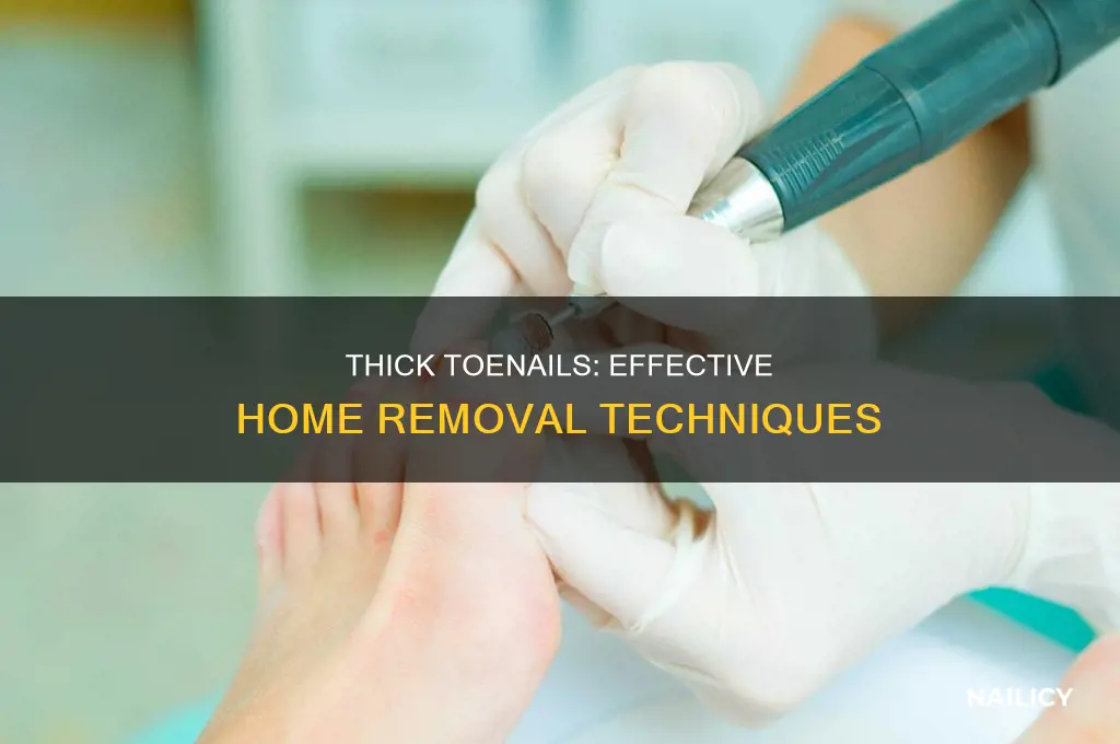 how to remove thick toe nails