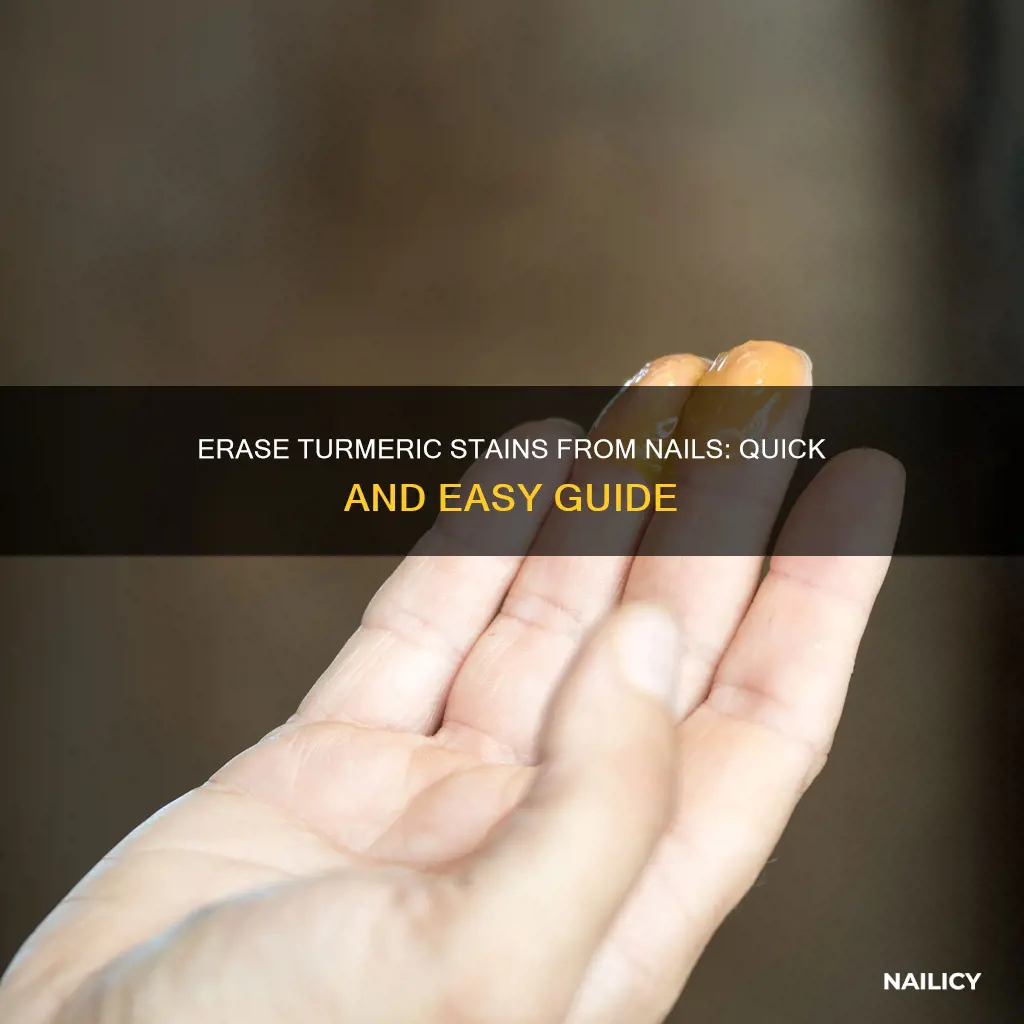 how to remove turmeric stain from white nails