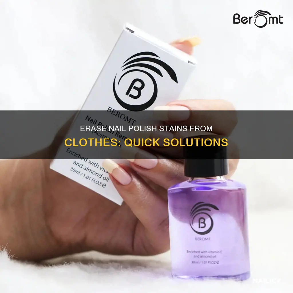 how to remove wet nail polish from clothes