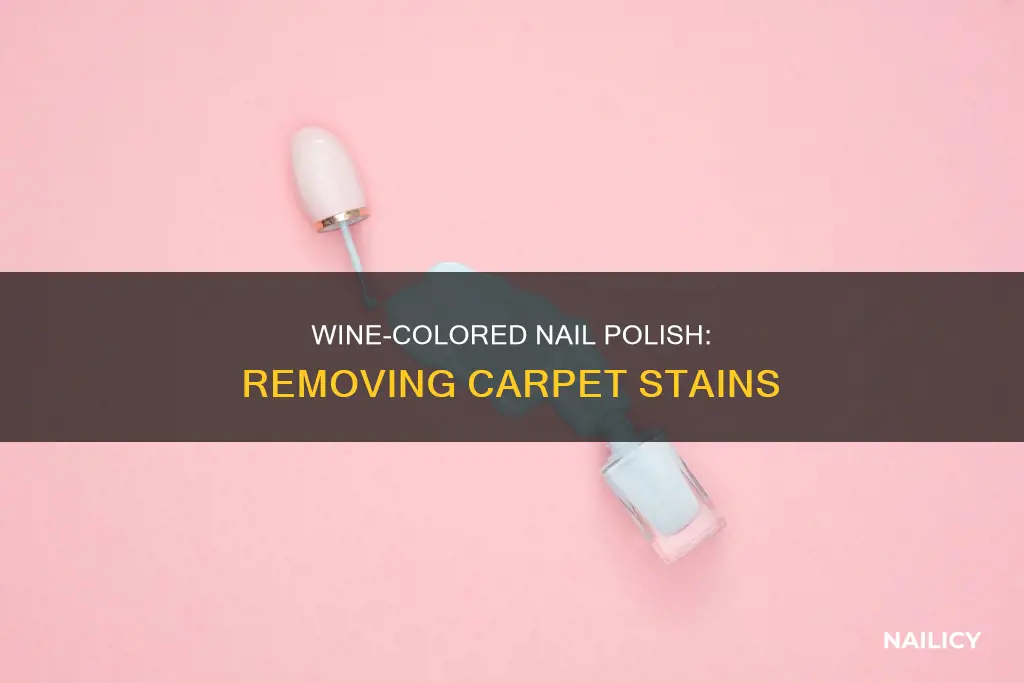 how to remove wine colored nail polish off carpet