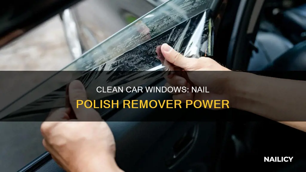 how to remove writing from car windows nail polish remover