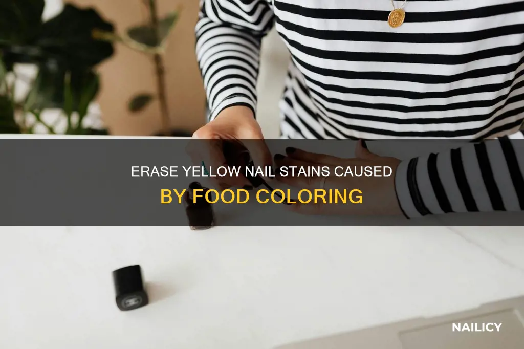 how to remove yellow food stains from nails