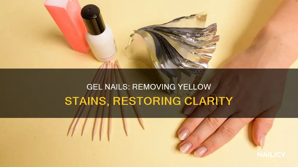 how to remove yellow from gel nails
