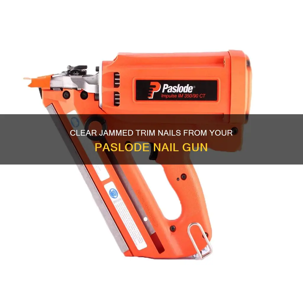 how to removed jammed trim nail from paslode nail gun
