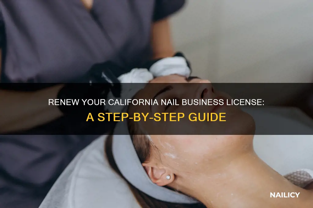 how to renew nail business license cali