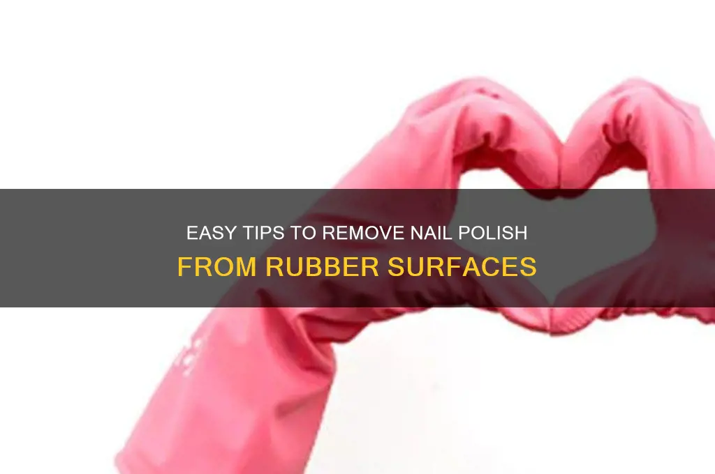 how to reove nail polish from rubber