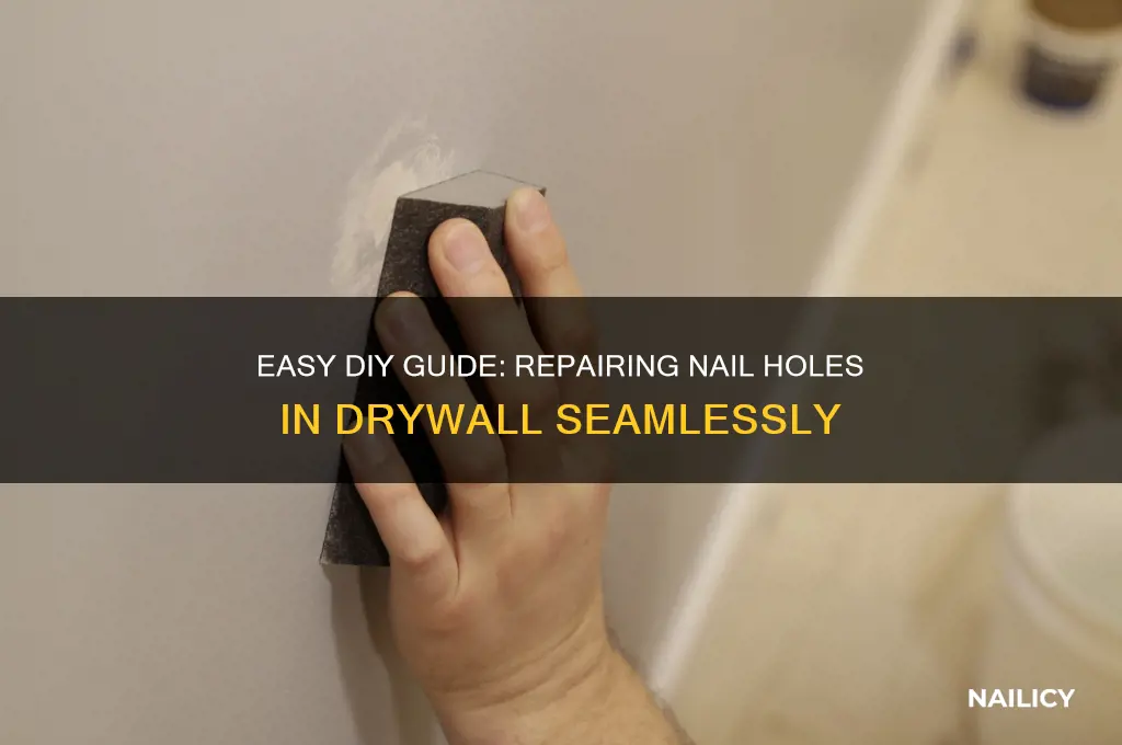 how to repair a nail hole in drywall