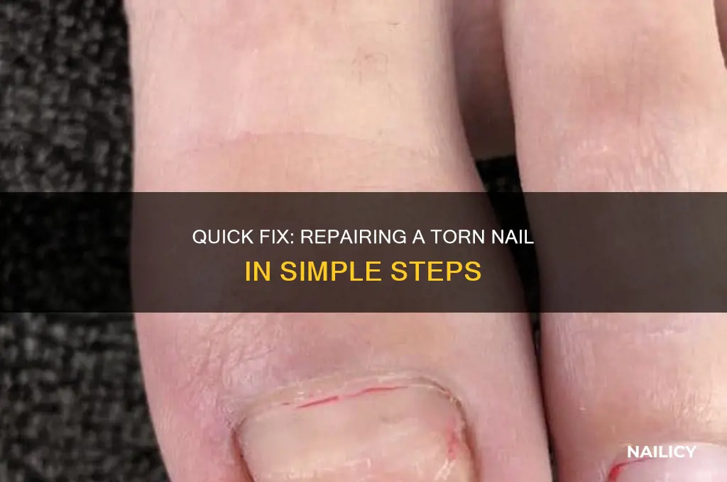 how to repair a tear in a nail