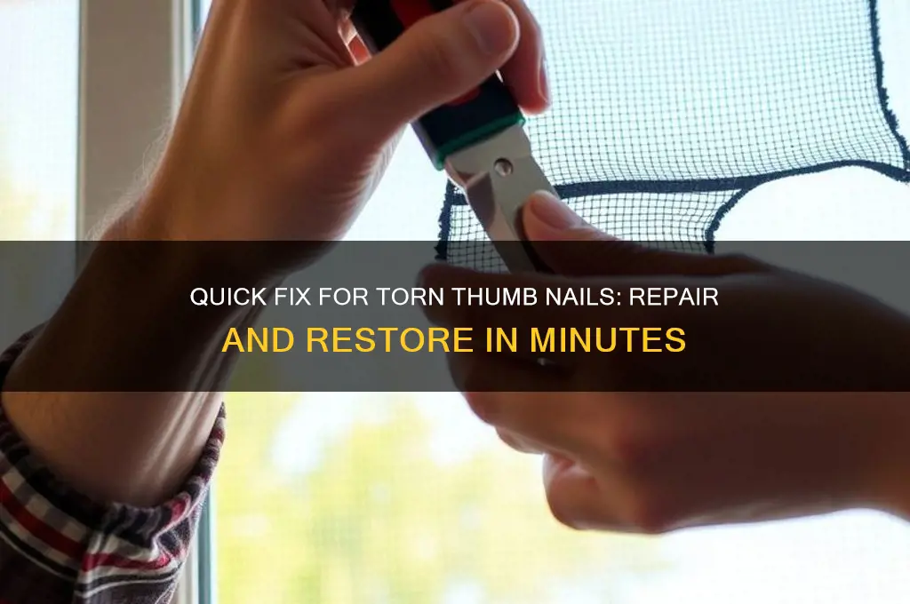 how to repair a torn thumb nail
