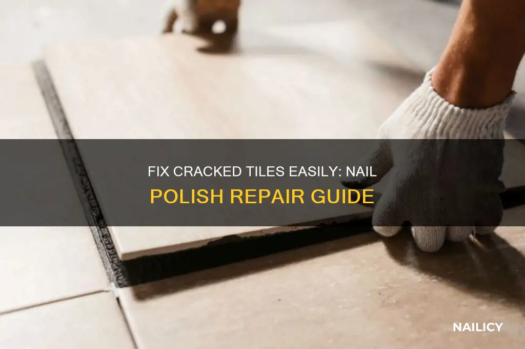 how to repair cracked tile with nail polish