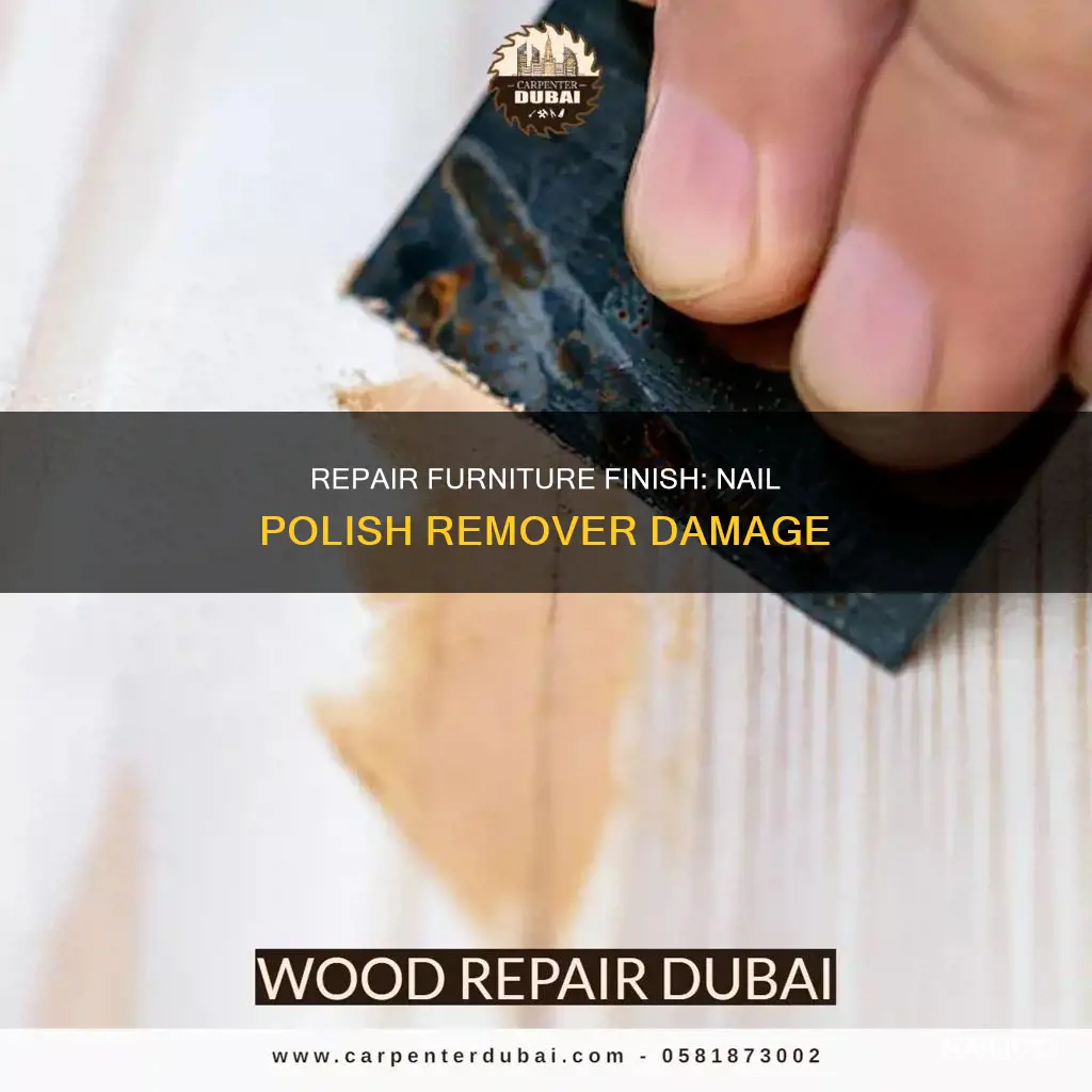how to repair furniture finish damaged by nail polish remover