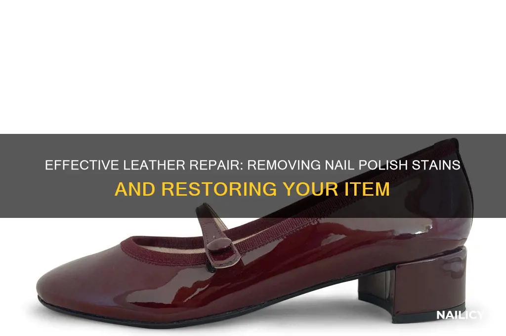 how to repair leather that nail polish was spilled on