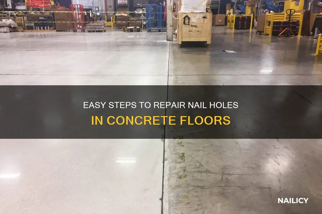 how to repair nail holes in concrete floor