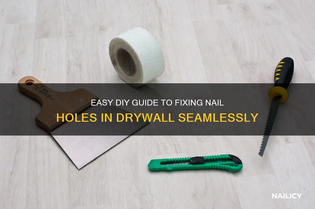 how to repair nail holes in drywall