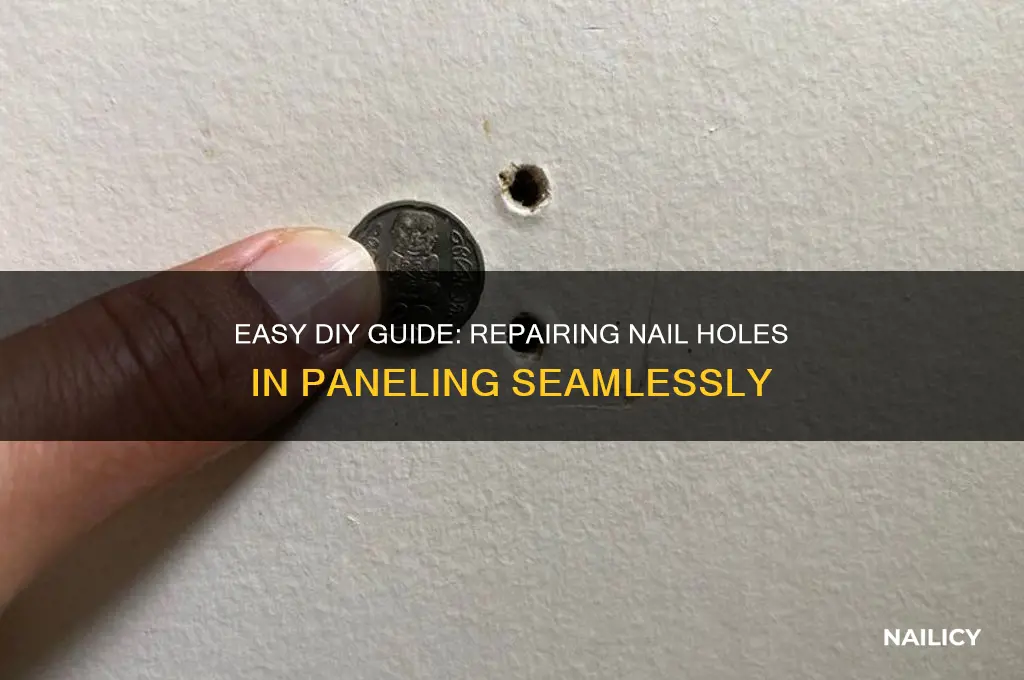 how to repair nail holes in paneling