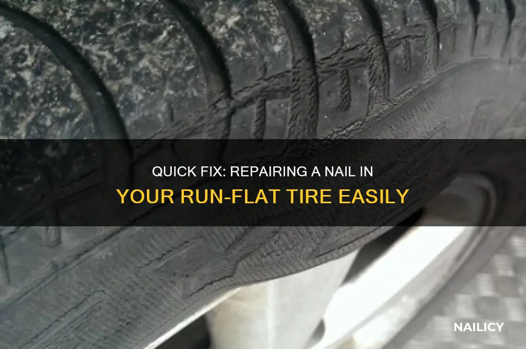 how to repair nail in run flat tire