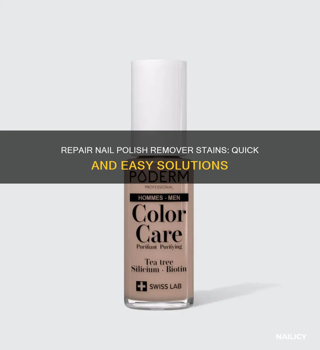 how to repair nail polish remover stain