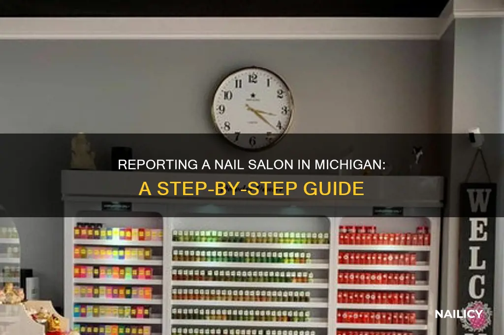 how to report a nail salon in michigan