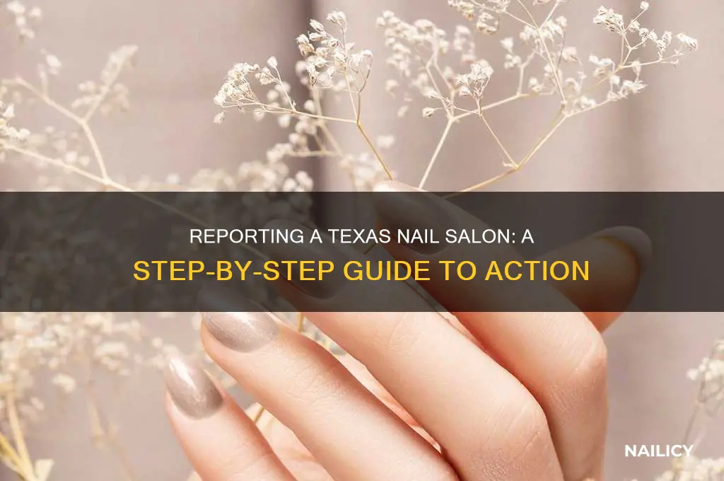 how to report a nail salon in texas