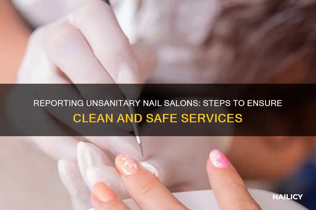 how to report nail salon lack of sanitation