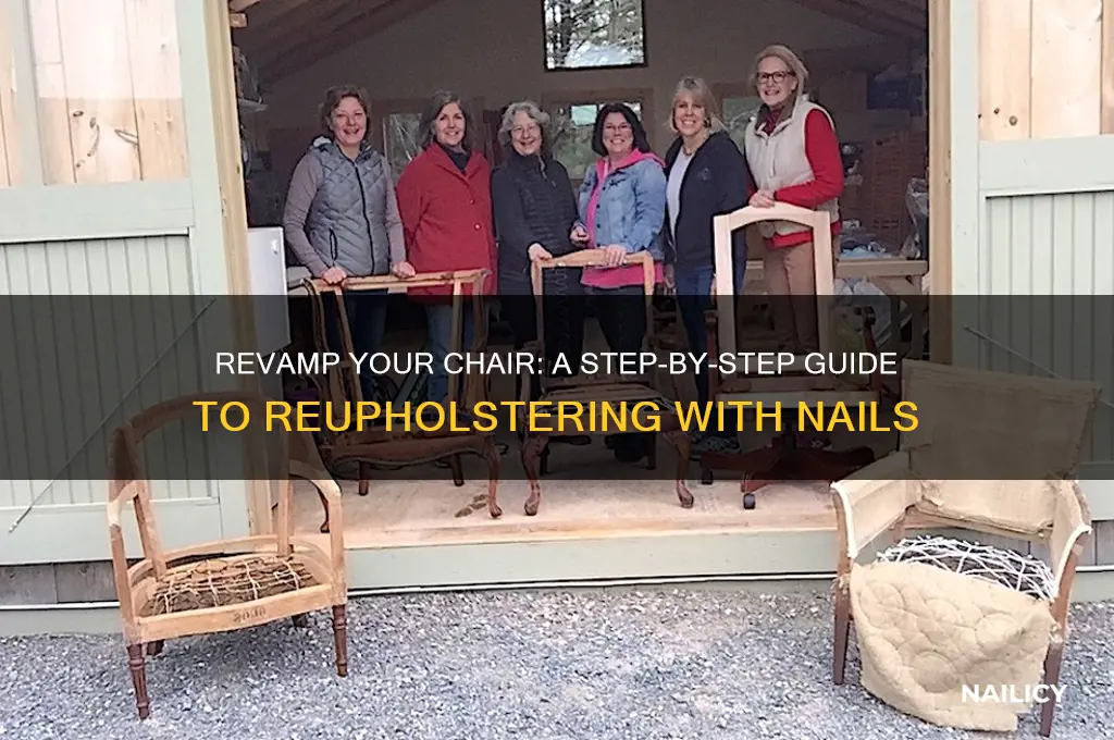 how to reupholster a chair with nails
