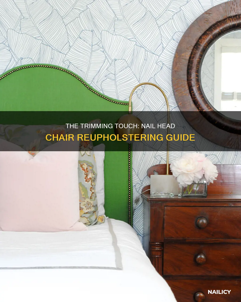 how to reuphoster a chair with nail head trimming