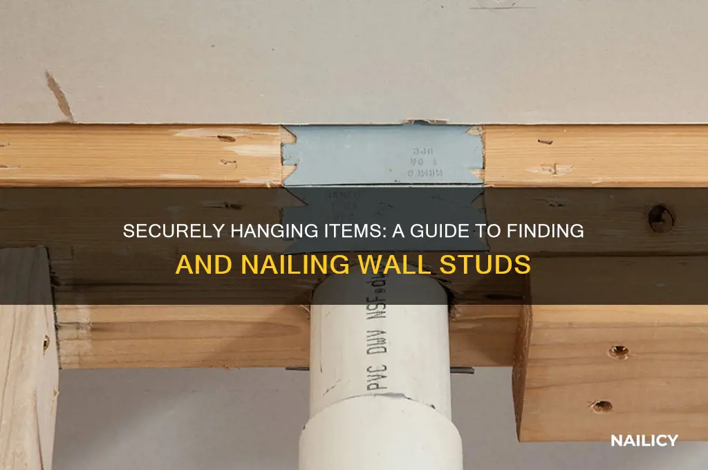 how to safely nail to wall studs