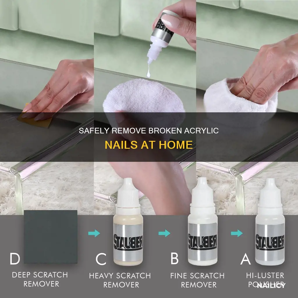 how to safely remove a broken acrylic nail
