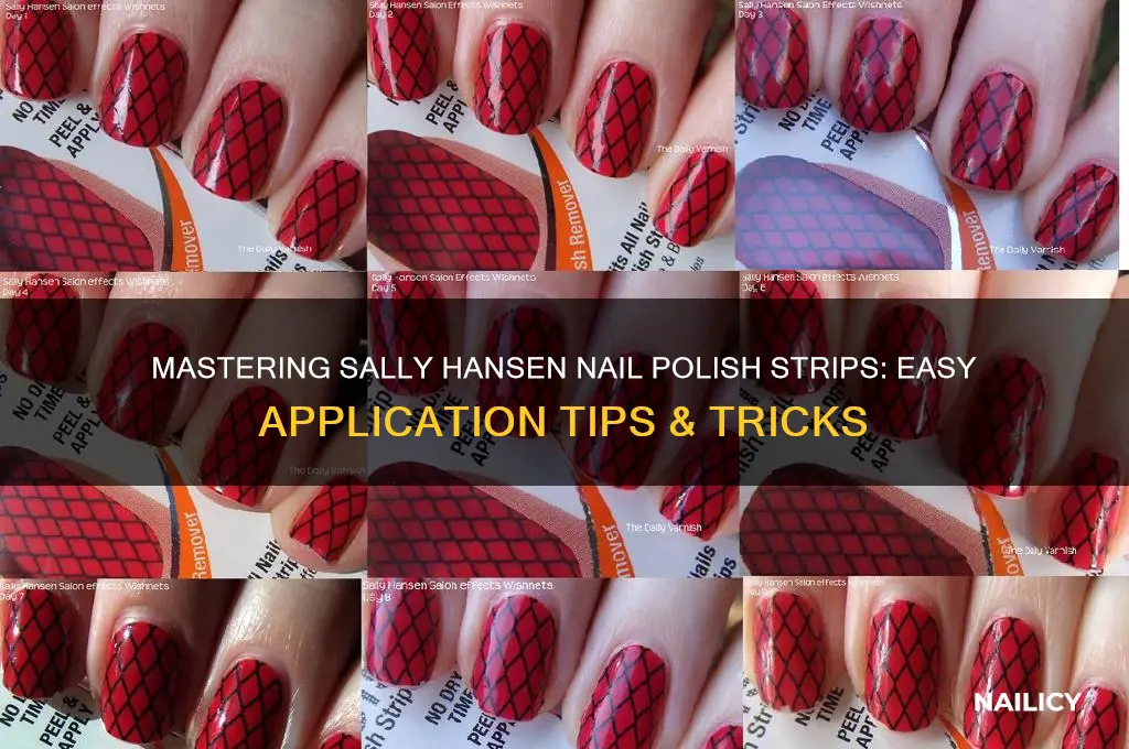 how to sally hansen nail polish strips
