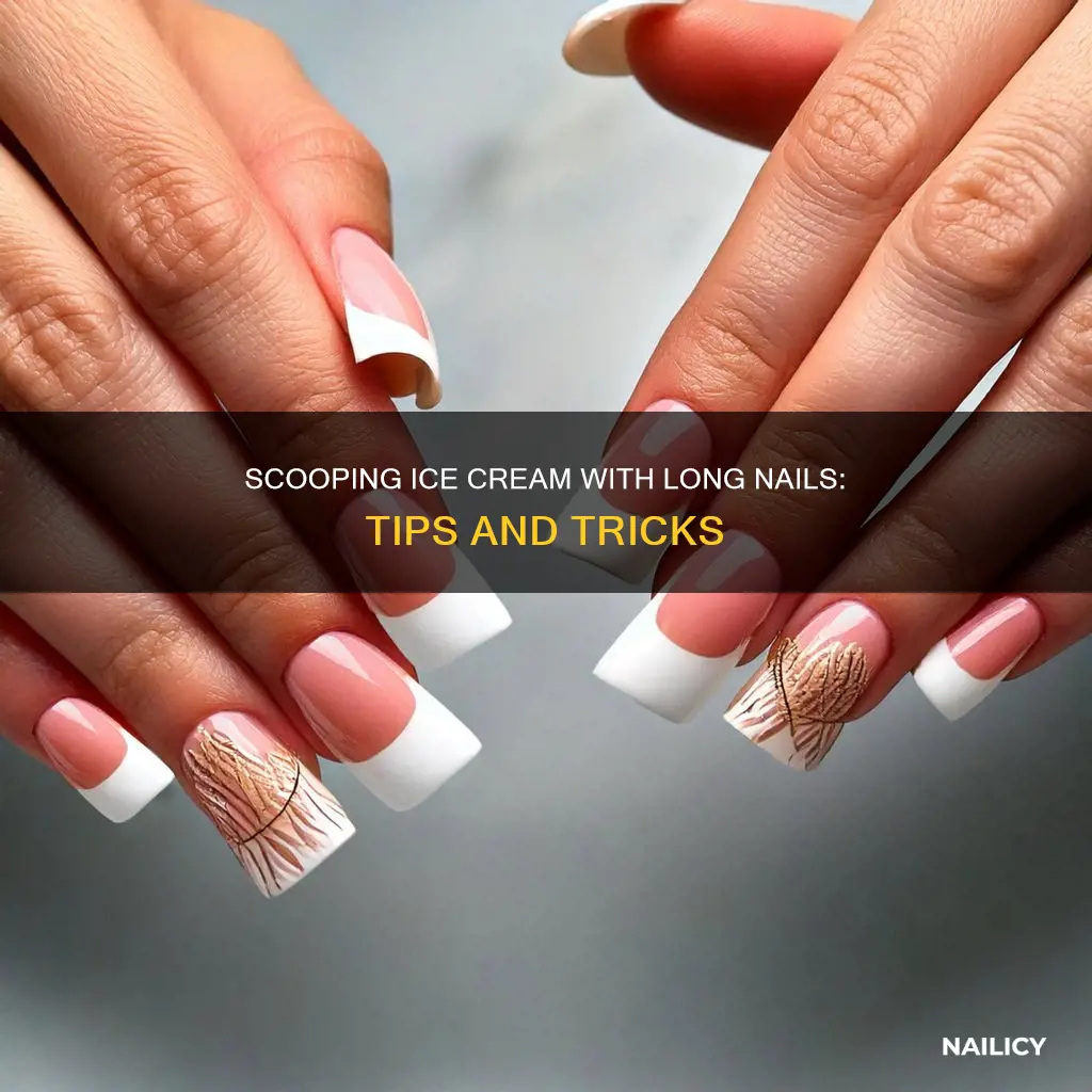 how to scoop cream out with long nails