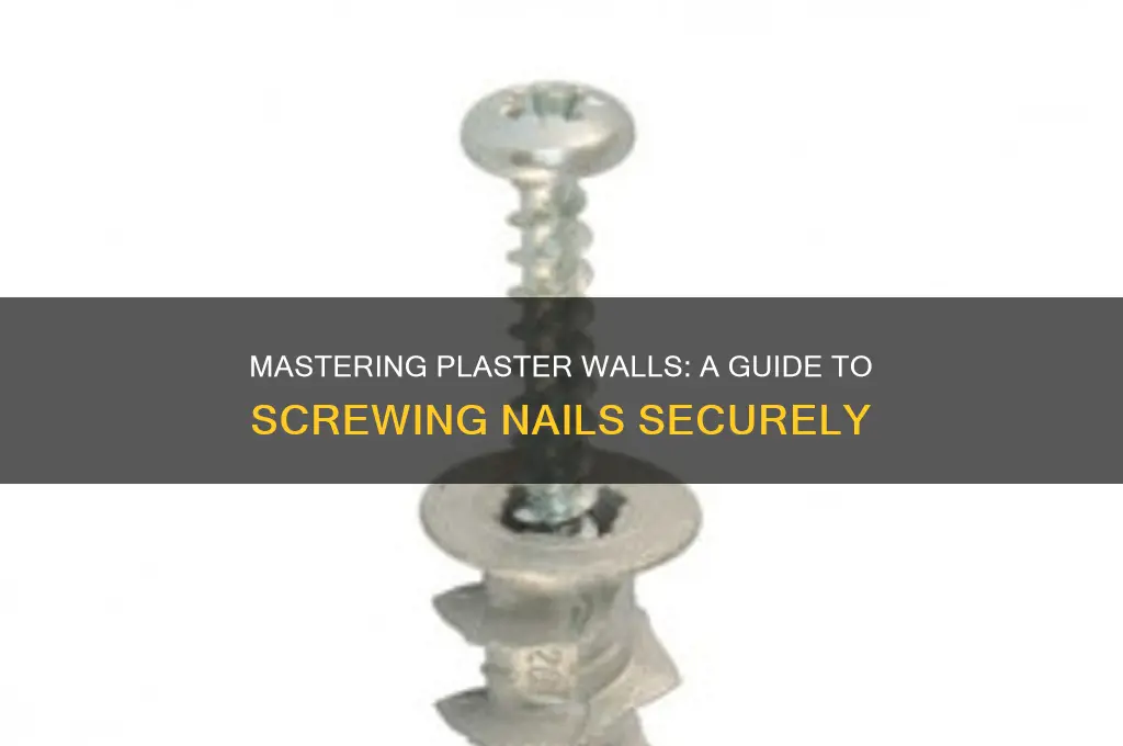 how to screw nails into plaster walls
