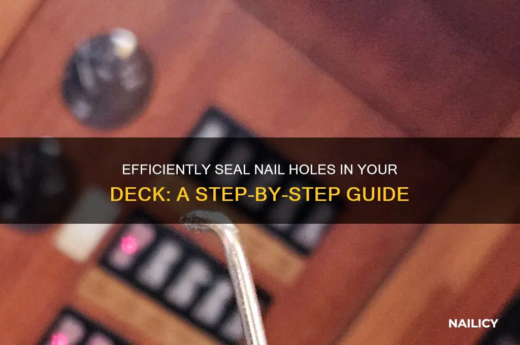 how to seal nail holes in deck