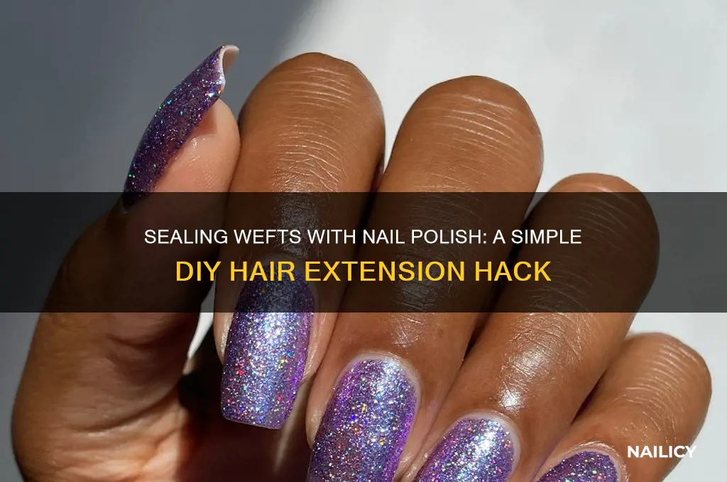 how to seal wefts with nail polish