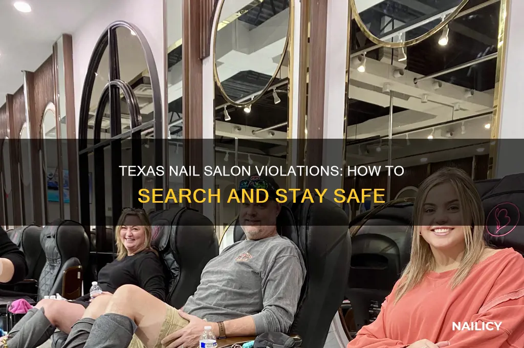 how to search for nail salon violations in texas