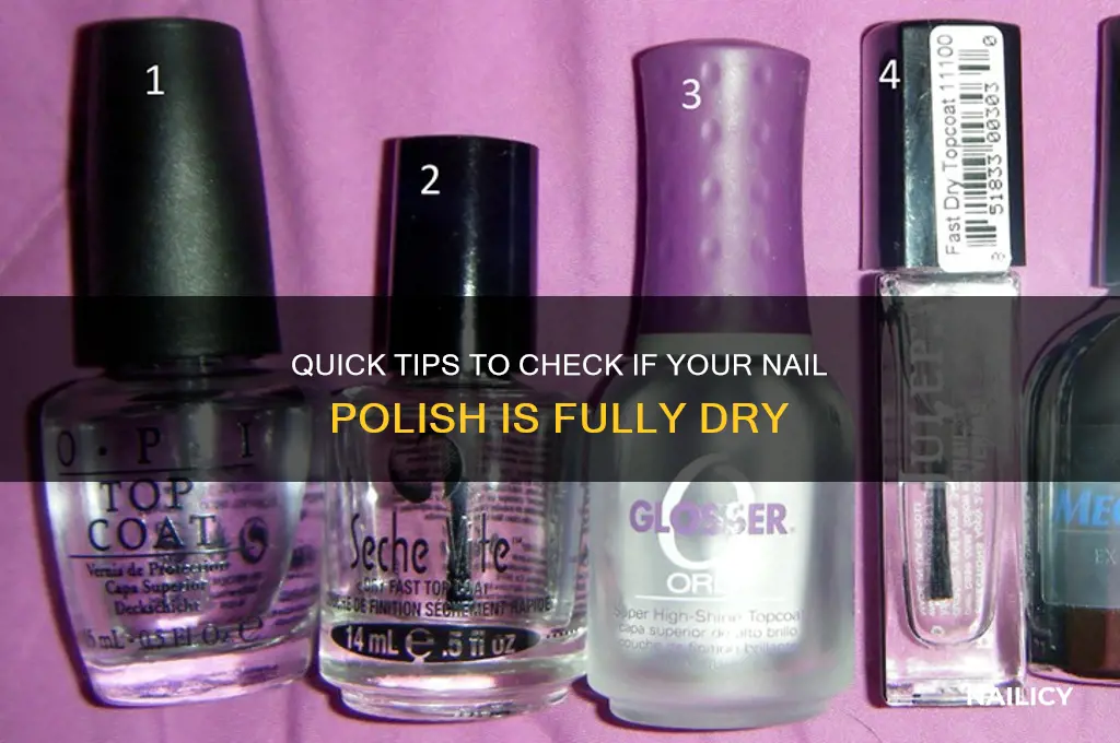 how to see if nail polish is dry