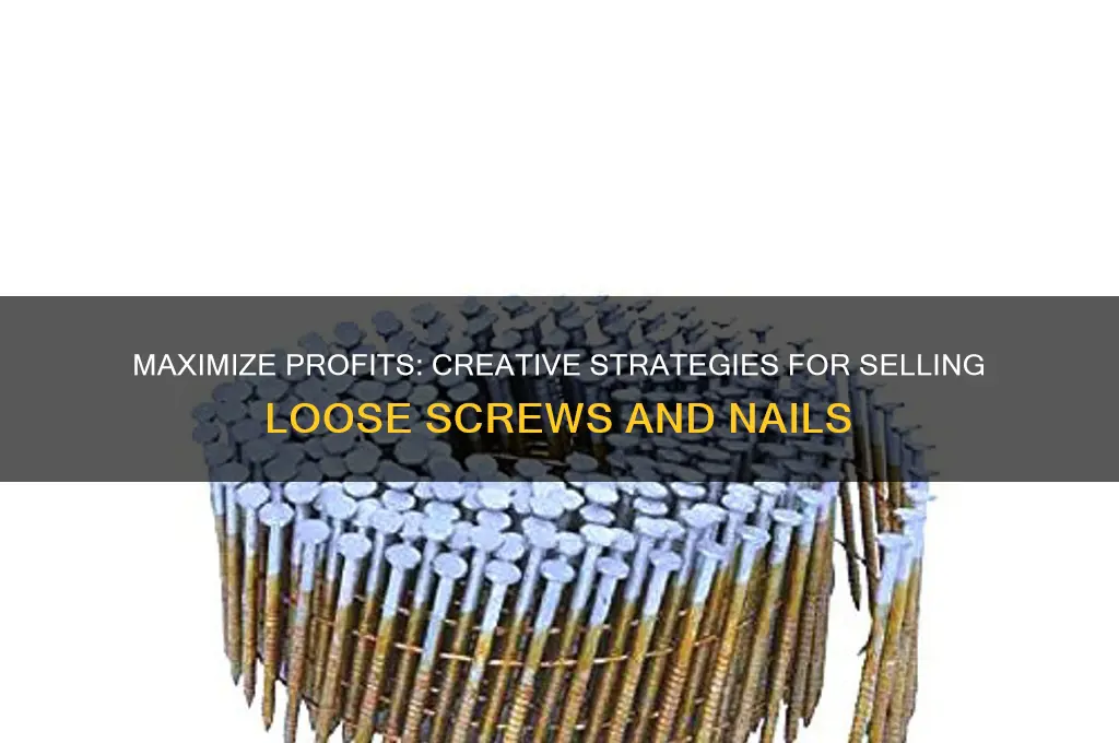 how to sell loose screws and nails