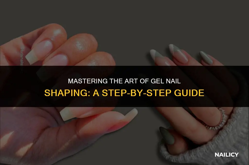 how to shape nails using gel