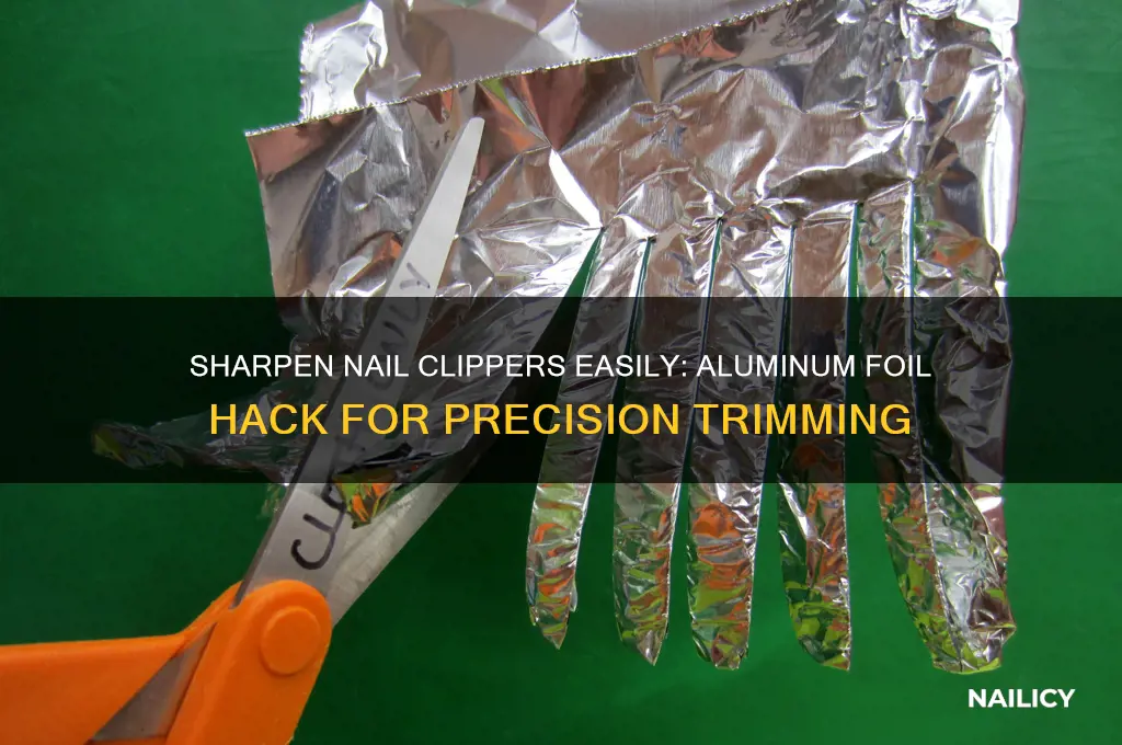 how to sharpen nail clippers with aluminum foil