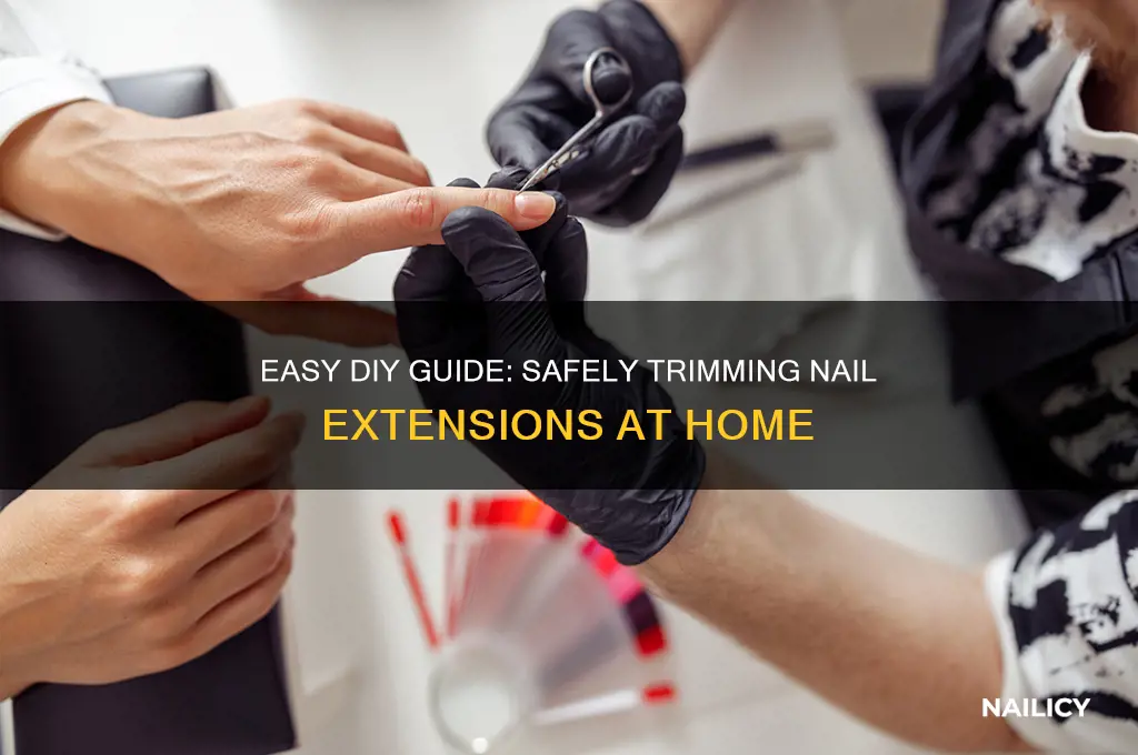 how to shorten nail extensions at home