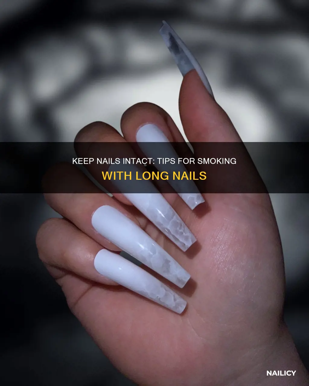 how to smoke with long nails