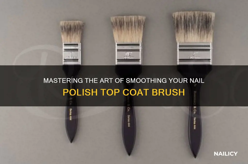 how to smoosh a nail polish top coat brush