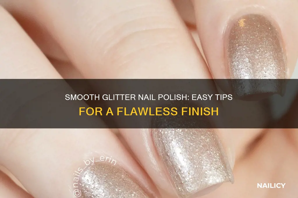 how to smooth glitter nail polish