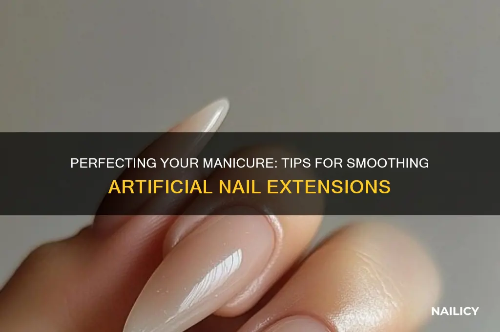 how to smooth out articial nail tips