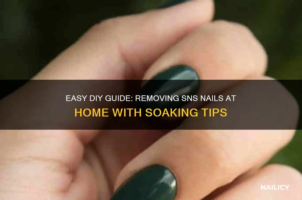 how to soak of sns nails at home